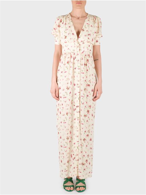 Long Floral Crêpe Shirt Dress MAR DE MARGARITAS | MMABW01178TMFI0025BE38